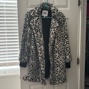 Cheetah print fur coat